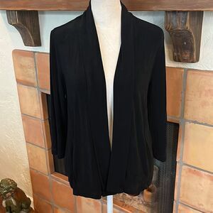Chico’s Black Travelers Cropped Cardigan, 0/S/4!